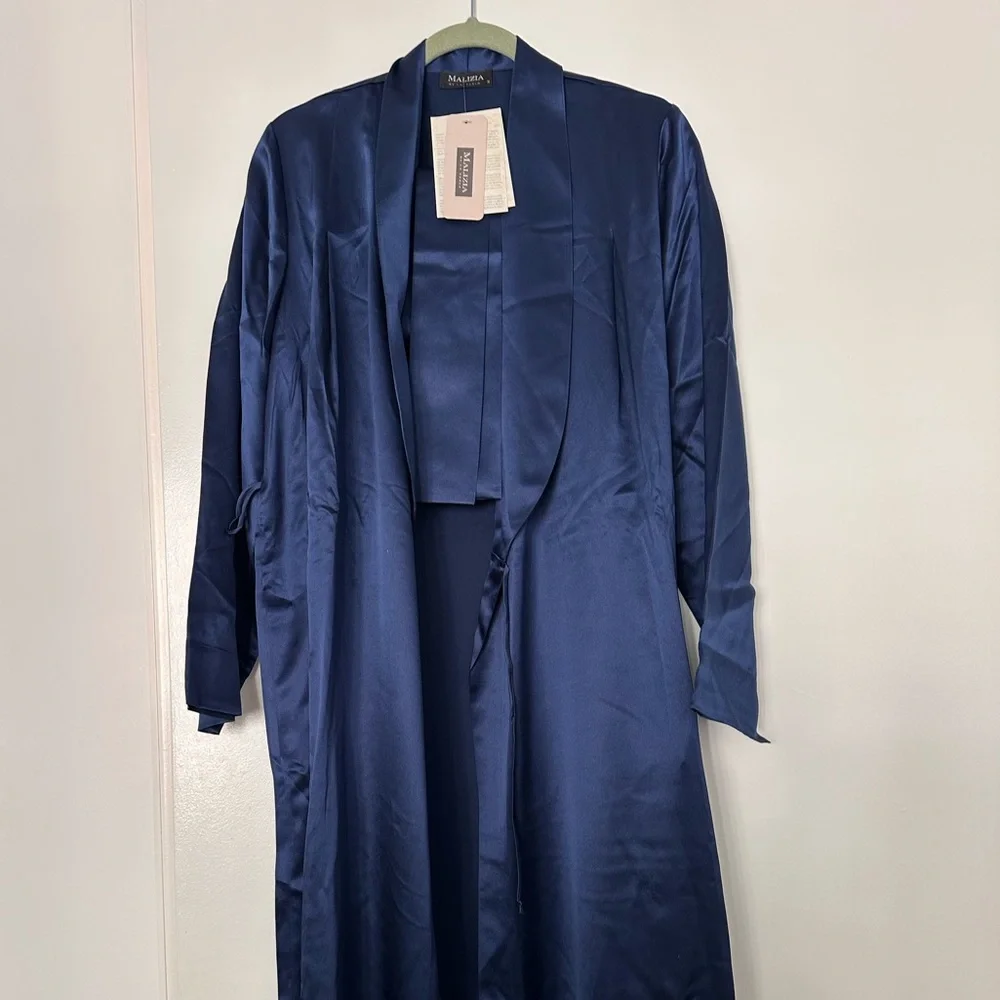 New La Perla SILK Navy Blue Women's Robe